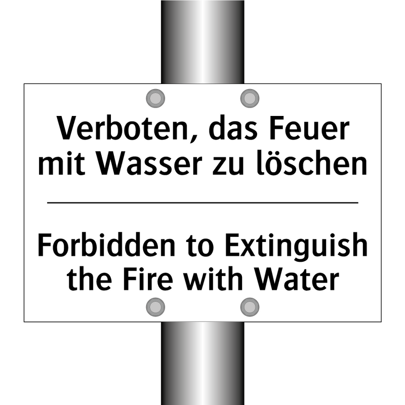 Verboten, das Feuer mit Wasser /.../ - Forbidden to Extinguish the Fire /.../