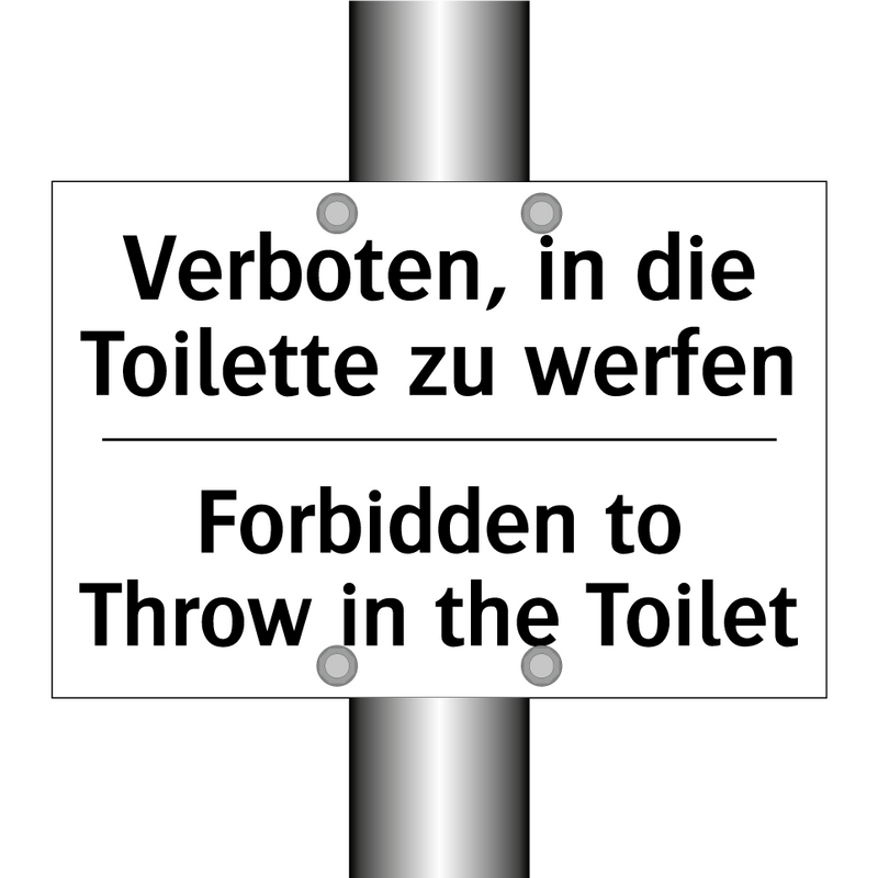 Verboten, in die Toilette zu werfen/.../ - Forbidden to Throw in the Toilet/.../