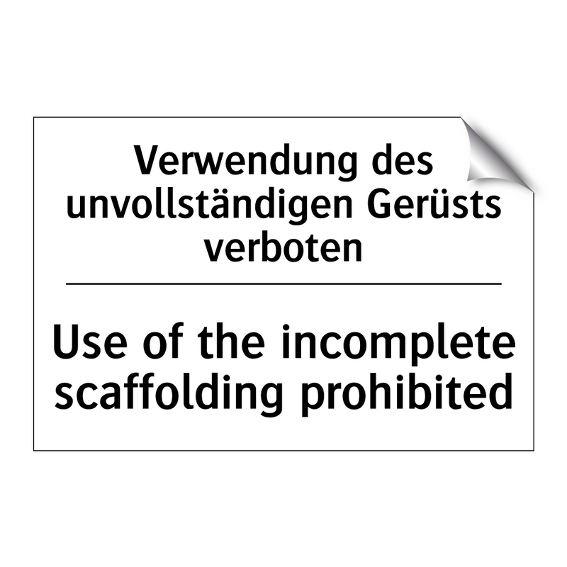 Verwendung des unvollständigen /.../ - Use of the incomplete scaffolding /.../