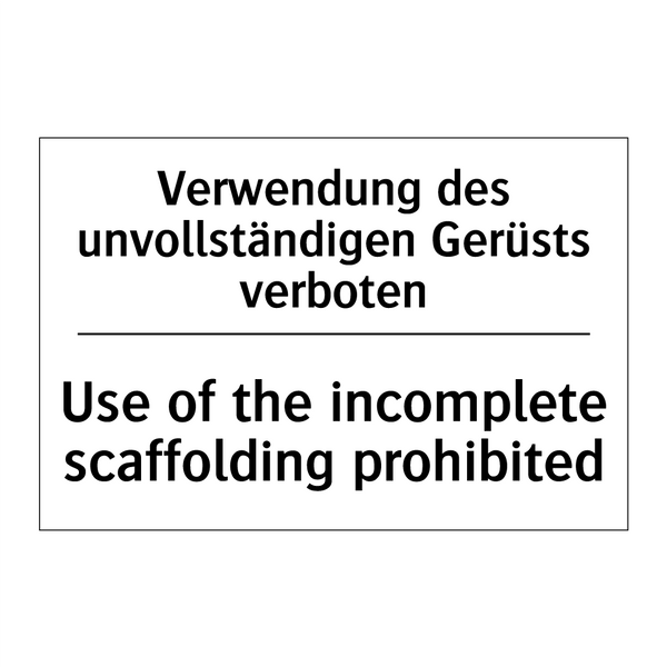 Verwendung des unvollständigen /.../ - Use of the incomplete scaffolding /.../