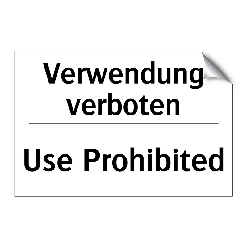 Verwendung verboten - Use Prohibited