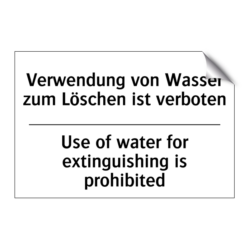 Verwendung von Wasser zum Löschen /.../ - Use of water for extinguishing /.../