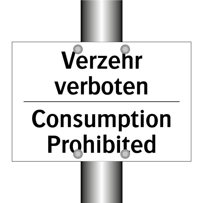 Verzehr verboten - Consumption Prohibited