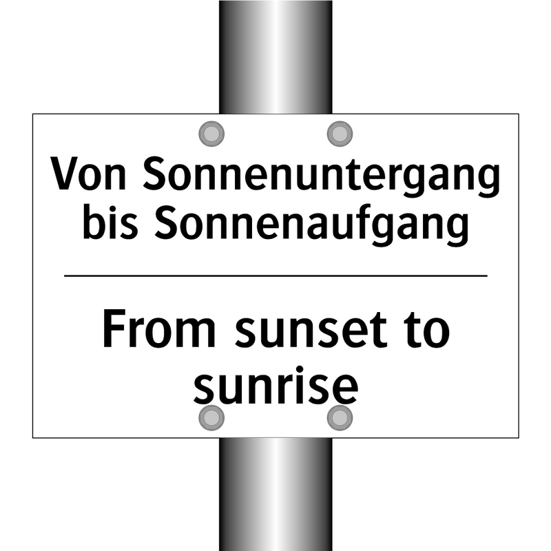 Von Sonnenuntergang bis Sonnenaufgang/.../ - From sunset to sunrise