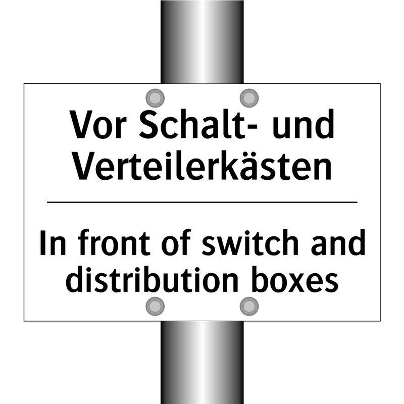 Vor Schalt- und Verteilerkästen/.../ - In front of switch and distribution /.../