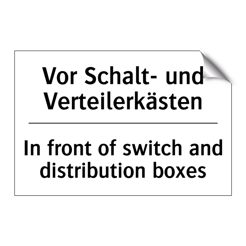 Vor Schalt- und Verteilerkästen/.../ - In front of switch and distribution /.../