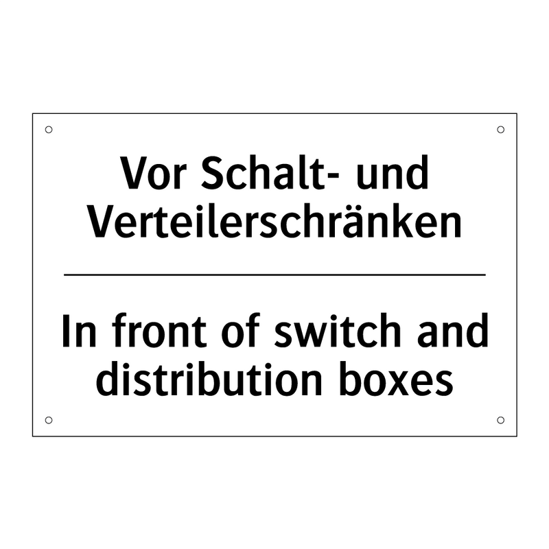 Vor Schalt- und Verteilerschränken/.../ - In front of switch and distribution /.../