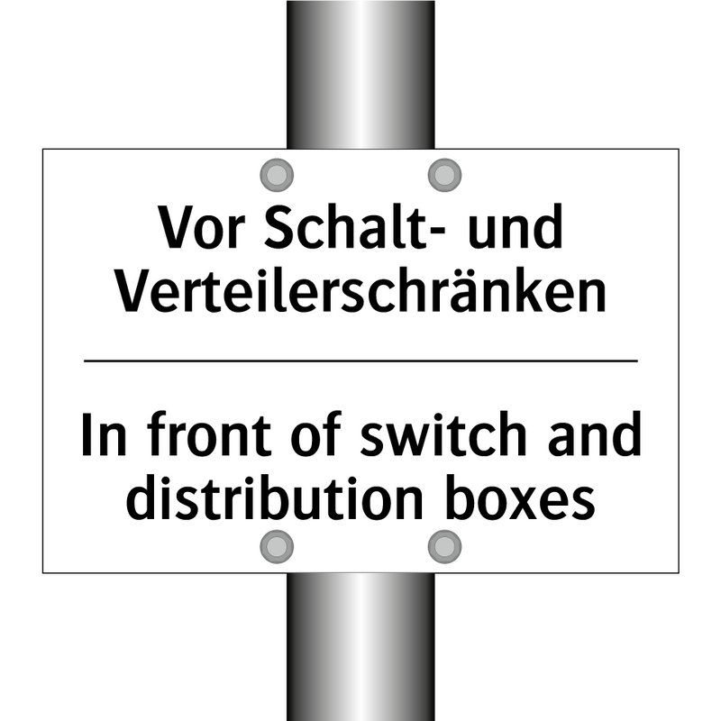 Vor Schalt- und Verteilerschränken/.../ - In front of switch and distribution /.../