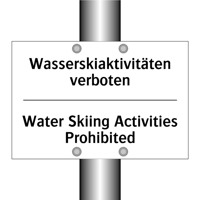 Wasserskiaktivitäten verboten - Water Skiing Activities Prohibited/.../