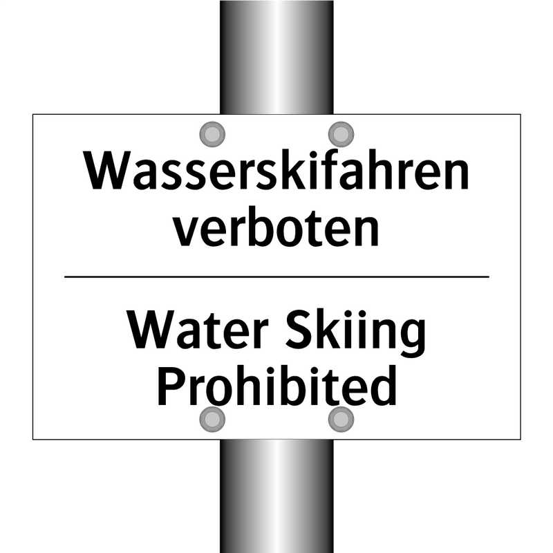 Wasserskifahren verboten - Water Skiing Prohibited