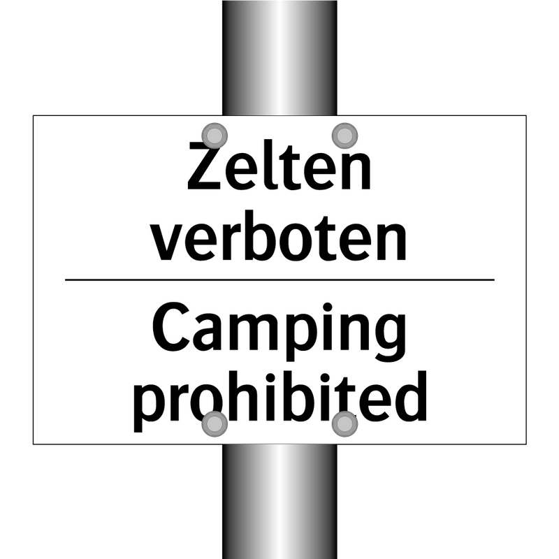 Zelten verboten - Camping prohibited