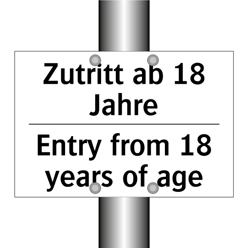 Zutritt ab 18 Jahre - Entry from 18 years of age