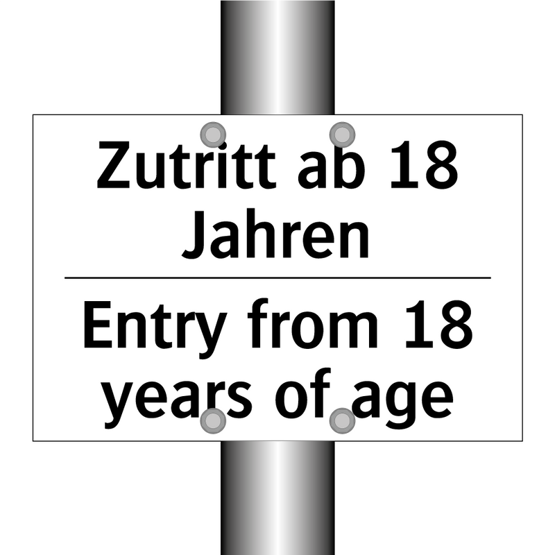 Zutritt ab 18 Jahren - Entry from 18 years of age