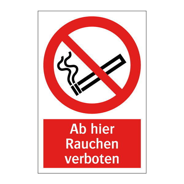 Ab hier Rauchen verboten