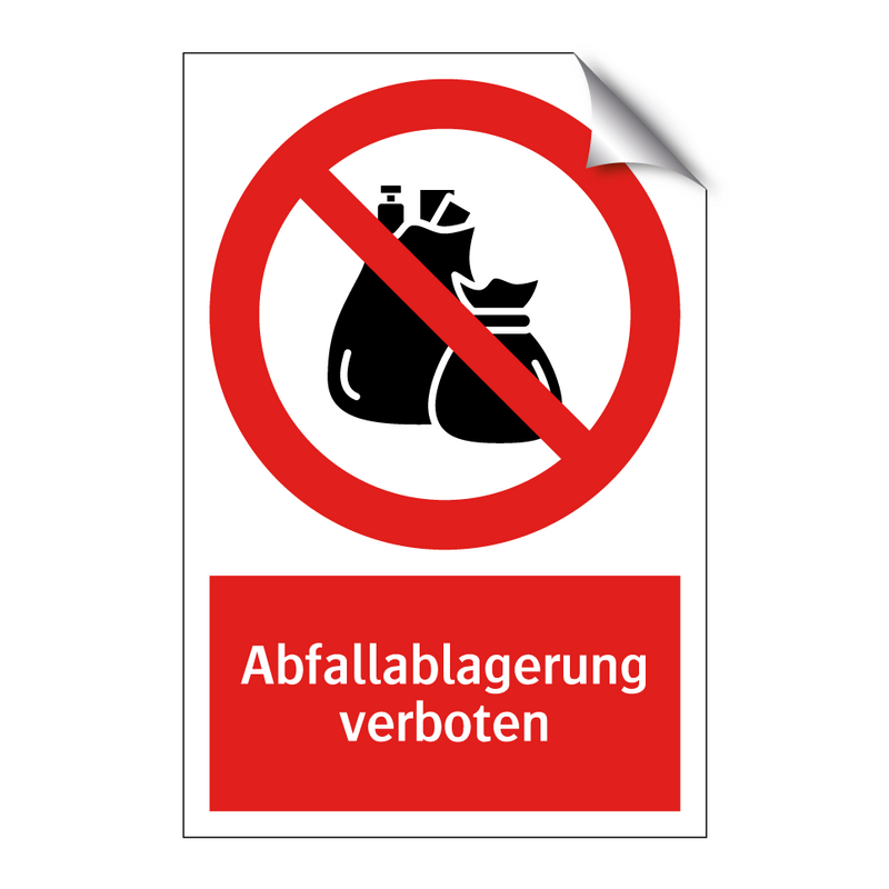 Abfallablagerung verboten