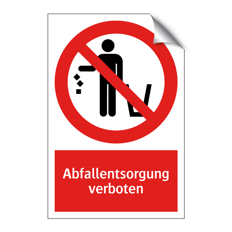 Abfallentsorgung verboten