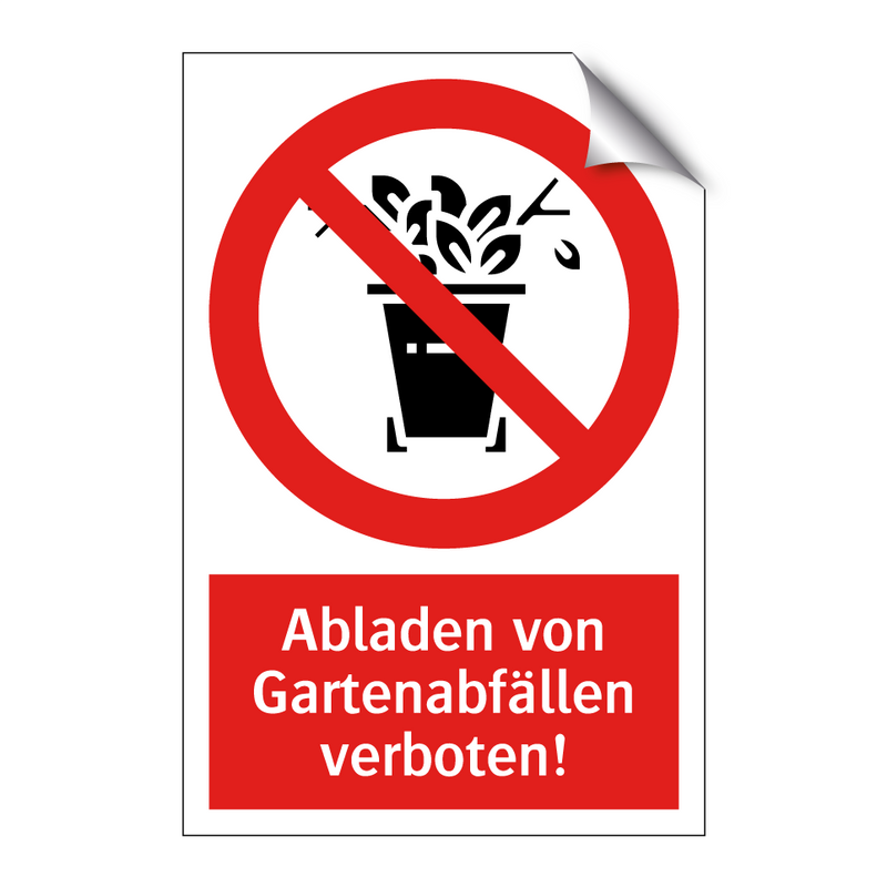 Abladen von Gartenabfällen verboten!