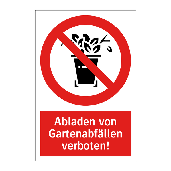 Abladen von Gartenabfällen verboten!