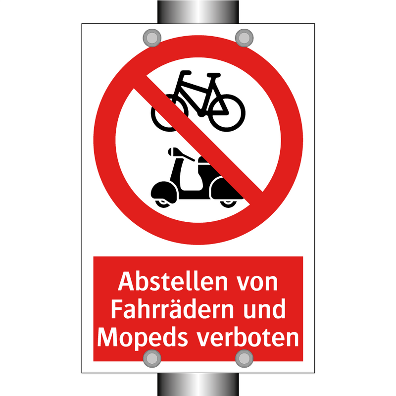 Abstellen von Fahrrädern und Mopeds verboten