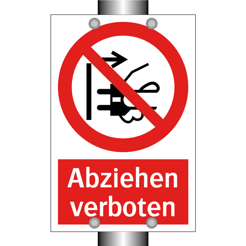 Abziehen verboten