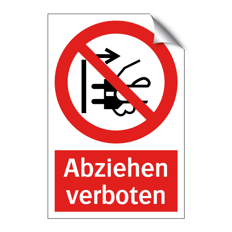 Abziehen verboten