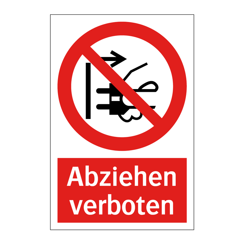 Abziehen verboten