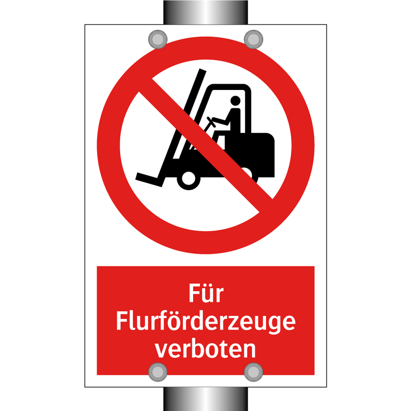 Für Flurförderzeuge verboten