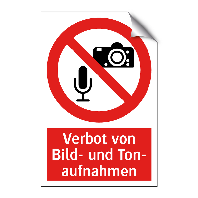 Verbot von Bild- und Ton- aufnahmen