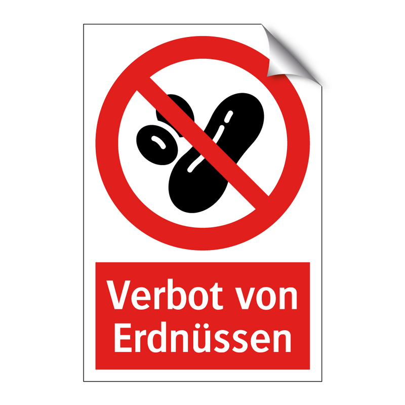 Verbot von Erdnüssen