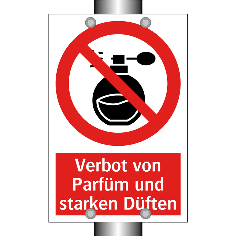 Verbot von Parfüm und starken Düften