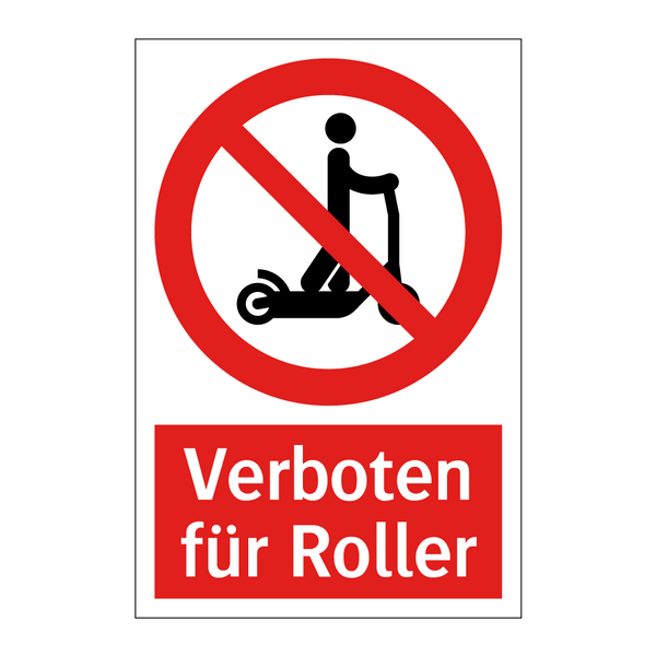 Verboten für Roller