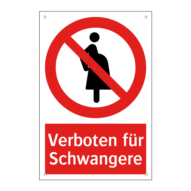 Verboten für Schwangere