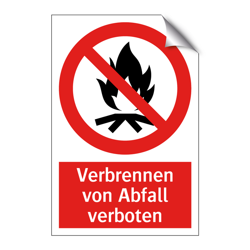 Verbrennen von Abfall verboten