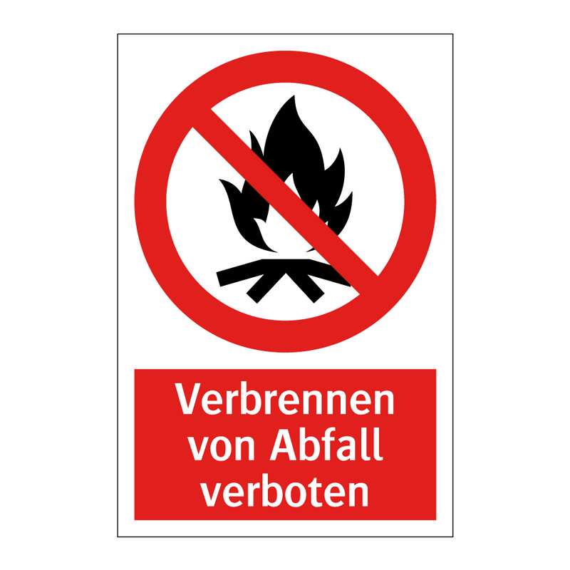 Verbrennen von Abfall verboten