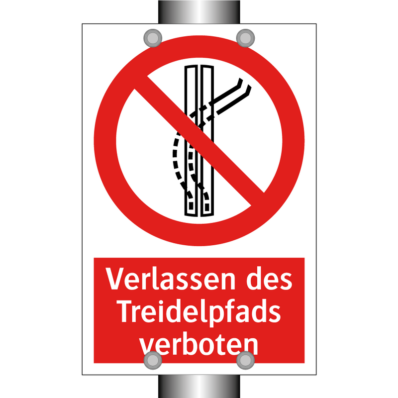 Verlassen des Treidelpfads verboten