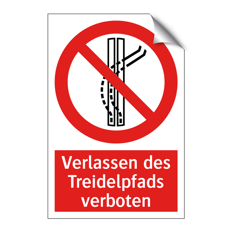 Verlassen des Treidelpfads verboten