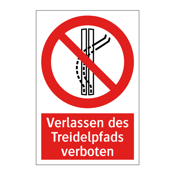 Verlassen des Treidelpfads verboten