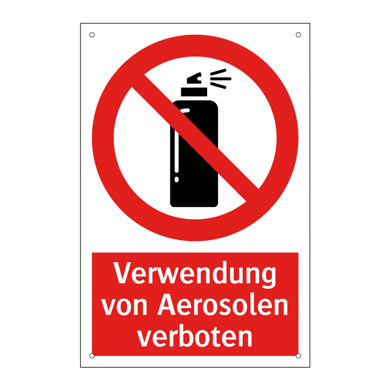 Verwendung von Aerosolen verboten