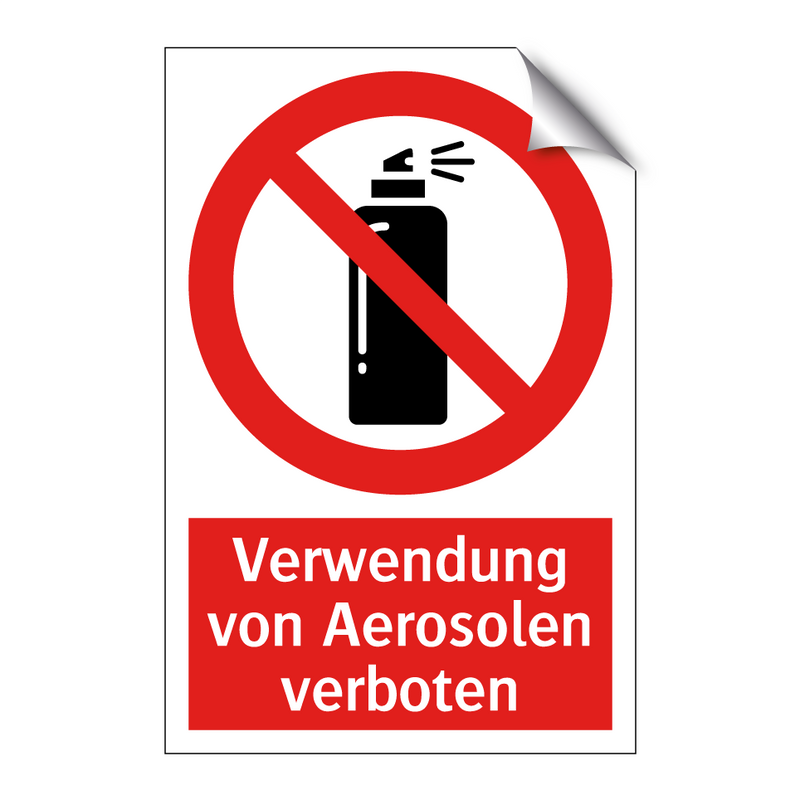 Verwendung von Aerosolen verboten