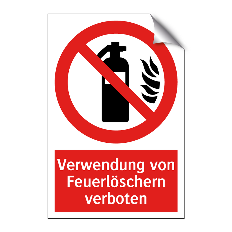 Verwendung von Feuerlöschern verboten