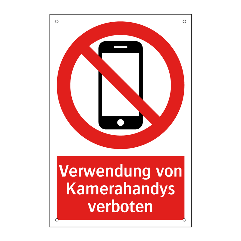 Verwendung von Kamerahandys verboten