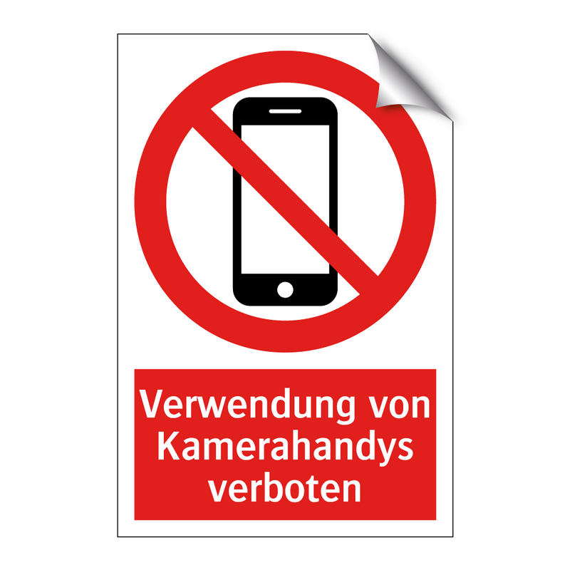 Verwendung von Kamerahandys verboten