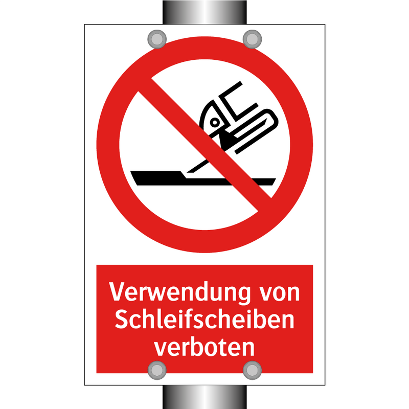 Verwendung von Schleifscheiben verboten