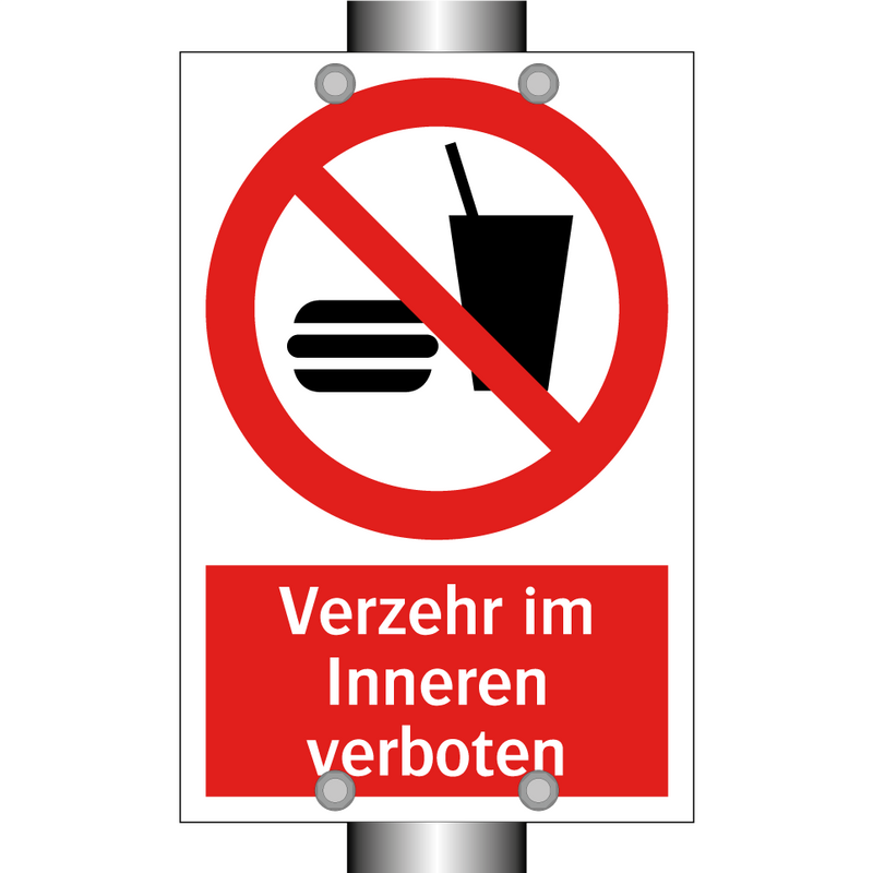 Verzehr im Inneren verboten