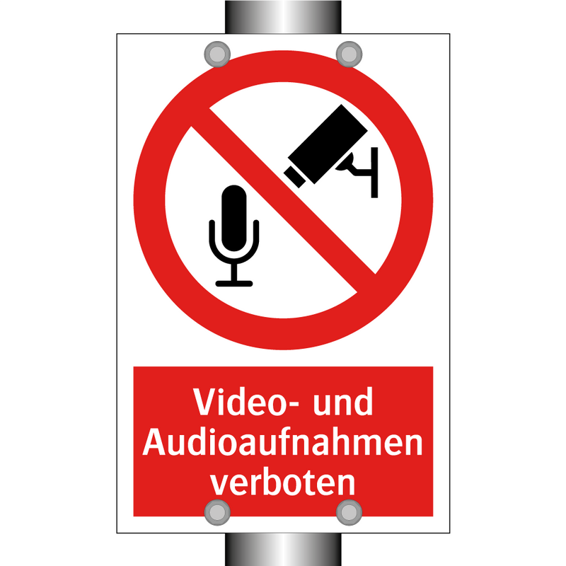 Video- und Audioaufnahmen verboten