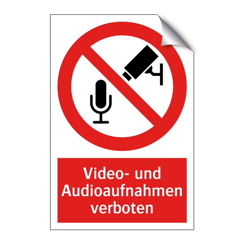 Video- und Audioaufnahmen verboten