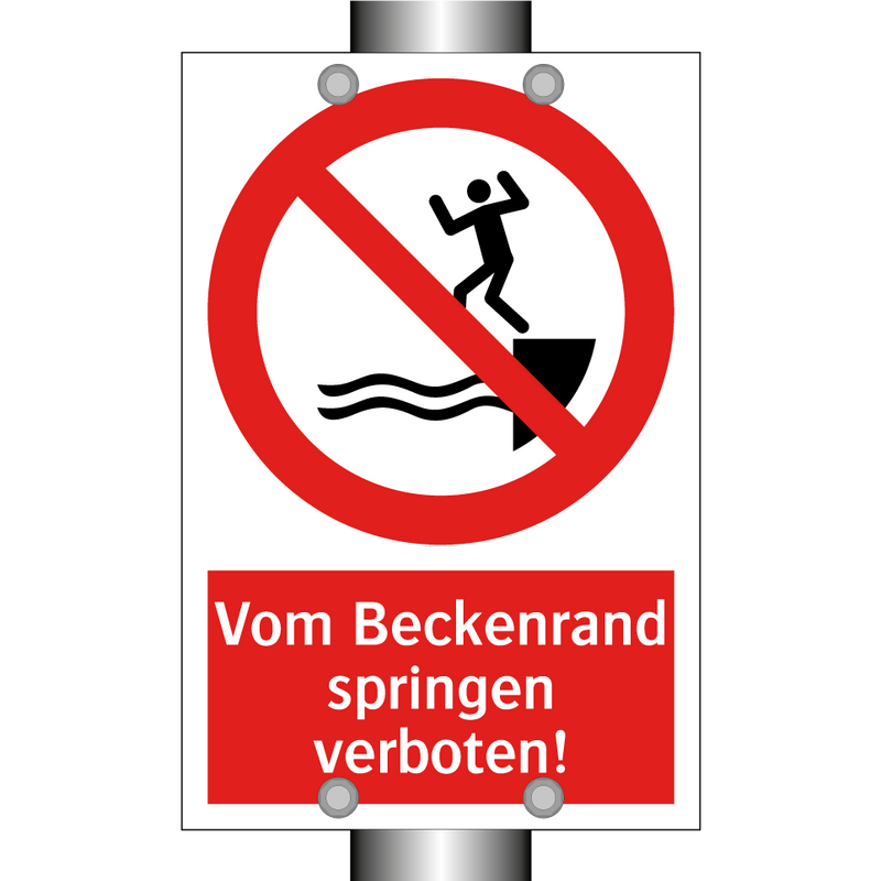 Vom Beckenrand springen verboten!