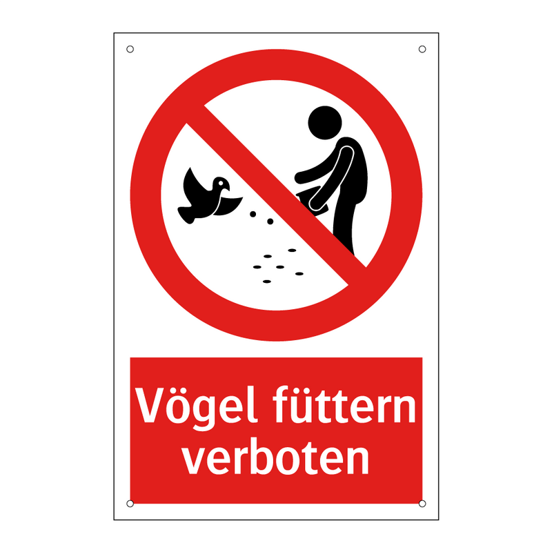 Vögel füttern verboten