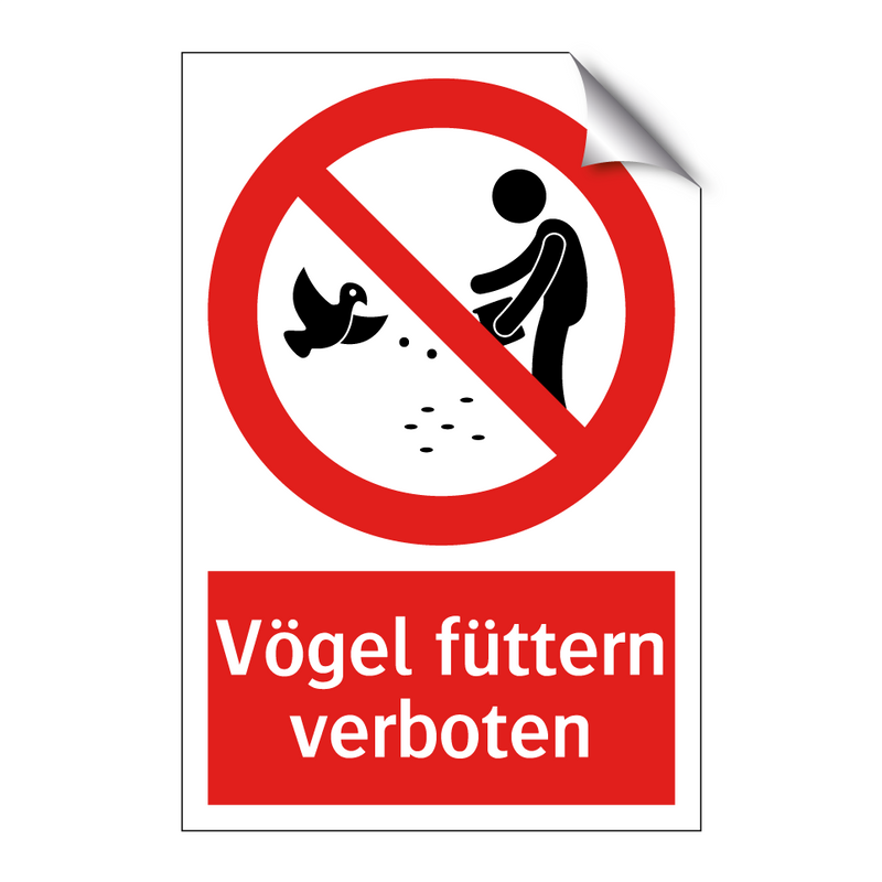 Vögel füttern verboten