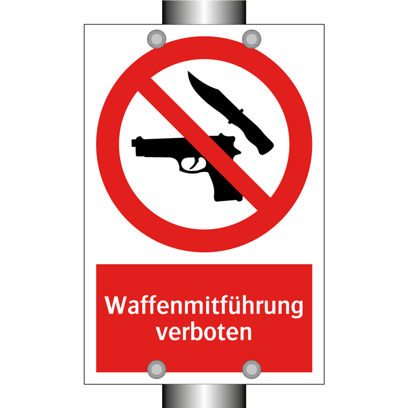 Waffenmitführung verboten